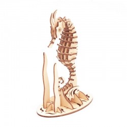 Puzzle 3d en Bois, Hippocampe