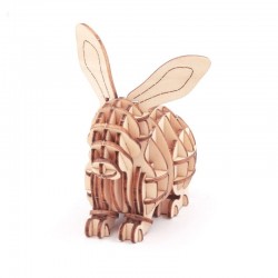 Puzzle Lapin, Puzzle en Bois en 3d