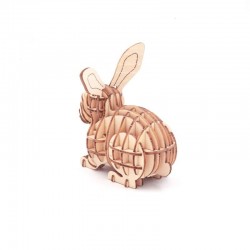Puzzle Lapin, Puzzle en Bois en 3d