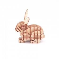 Puzzle Lapin, Puzzle en Bois en 3d