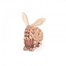 Puzzle Lapin, Puzzle en Bois en 3d