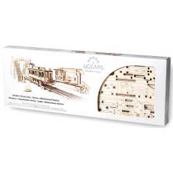 UGEARS maquette en bois mecanique,la ligne de tram. Puzzles 3d en bois