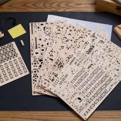 Maquette 4x4 à chenille, Puzzle 3 d sans collage, Ugears, 4820184121768