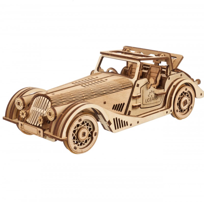 Petit Cabriolet Ugears, Maquette en bois sans collage, 4820184121744