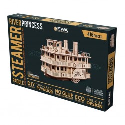 Bateau à aubes "River princess", maquette en bois, Eco Wood Art, 4815123003397