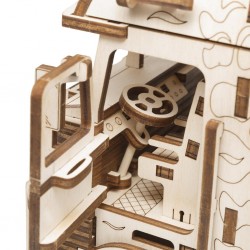 Maquette de Truck COE, Maquette en bois mécanique représentant un camion, eco wood art, 4815123003236