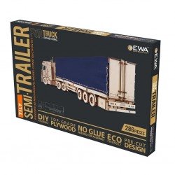Semi remorque bachée en maquette en bois, 4815123003250