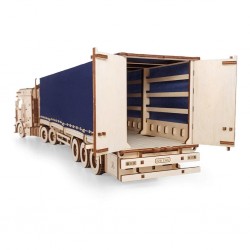 Semi remorque bachée en maquette en bois, 4815123003250
