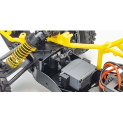 Kyosho SandMaster 2.0 1:10, blanc et bleu,  buggy 4x2 idéal pour débuter, 4548565461066