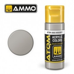 Peinture acrylique ATOM Midgrey 20003, Gris moyen, 8432074200031