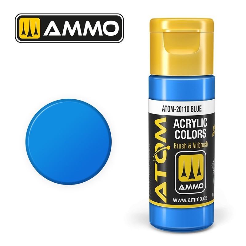 Peinture acrylique ATOM Blue 20110, Bleu, 8432074201106