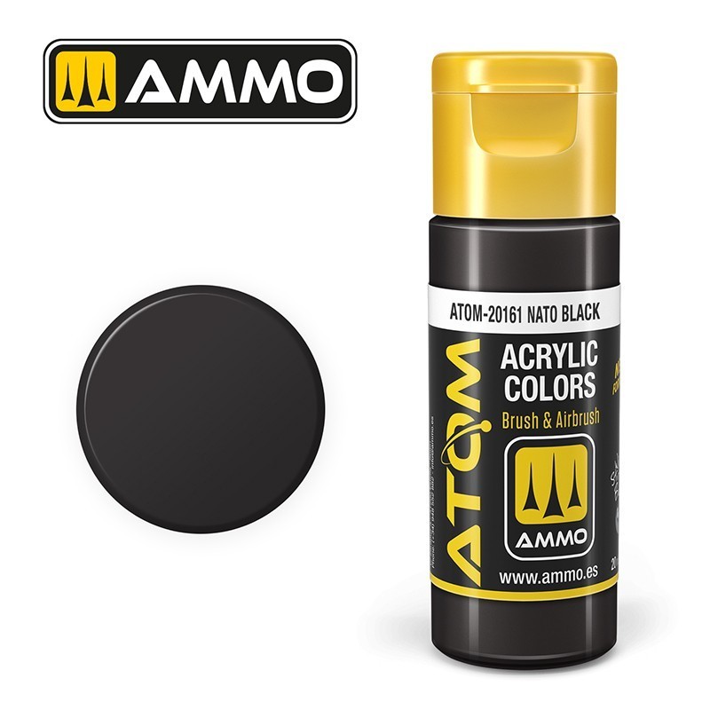 Peinture acrylique ATOM Nato Black 20161, Noir Otan