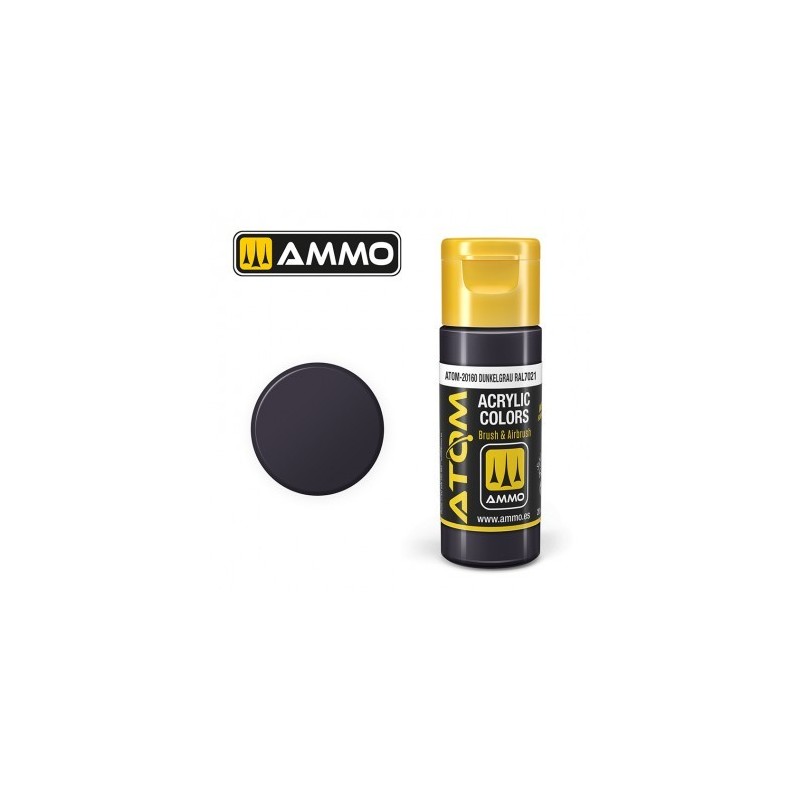 Peinture acrylique ATOM Nato Black 20160, Gris Foncé RAL7021, 8432074201601