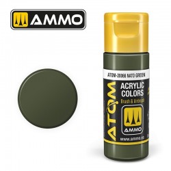 Peinture acrylique ATOM NATO Green,  20066, Vert OTAN, 8432074200666