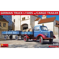 camion allemand l500s avec remorque, maquette au 1/35 miniart, 4820183313805