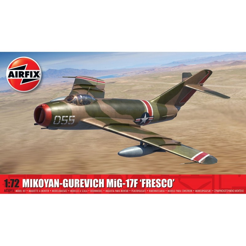 maquette 1.72 du mig 17, déco US, maquette Airfix, 5063129029296