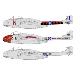 Maquette avion de chasse, De Havilland Vampire F3, maquette Airfix, 5055286686405