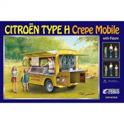 Maquette Citroën type H, maquette food Truck Crêpe mobile, maquette Ebbro, 4526175250133