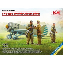 Maquette Avion 1/32 ICM, I-16 type 10 avec pilotes chinois, 4823044409297