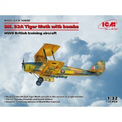 Maquette Avion 1/32 ICM, DH. 82A Tiger Moth  avec bombes, 4823044408689