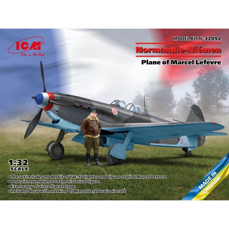 Maquette Avion ICM 1/32, Yak 9 T Normandie Niemen, Marcel Lefevre, 4823044408696