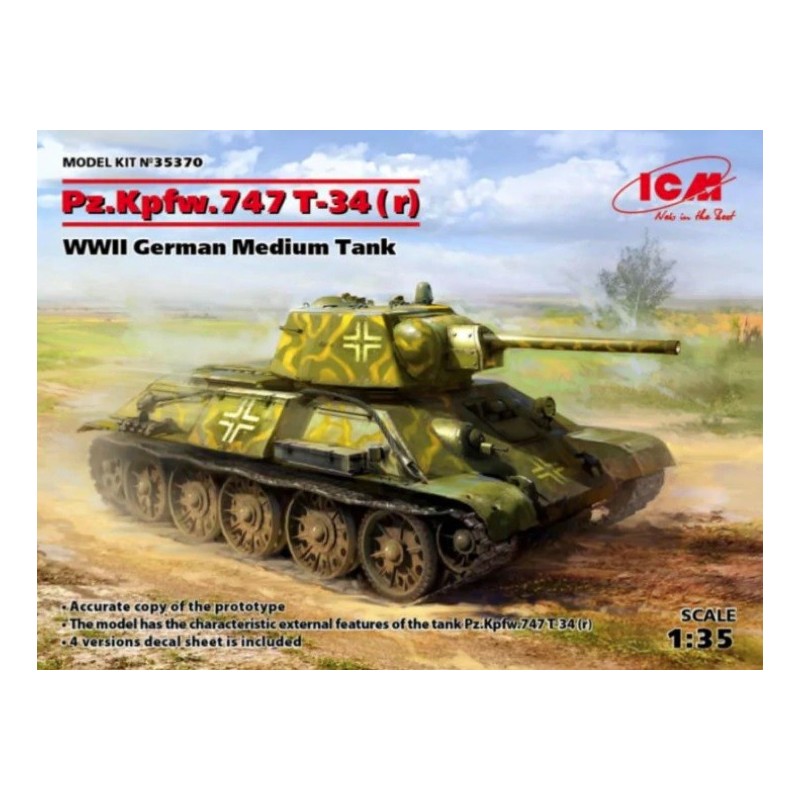 Maquette Tank ICM 135, Pz.Kpfw.T-34-747, 4823044405909