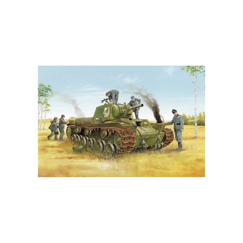 Maquette tank Soviétique 1/35, Trumpeter, KV-8 CHAR LOURD,  9580208015651