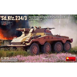 Maquette de véhicule blindé 1/35 MiniArt, Sd.Kfz.234/3 SCHWERER PANZERSPÄHWAGEN «STUMMEL»
