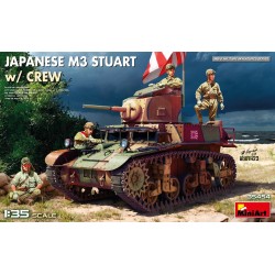Maquette de tank 1/35 MiniArt, M3 Stuart utilisé au Japon,