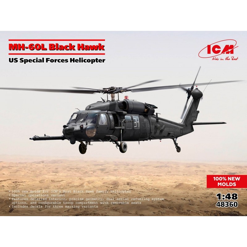 Maquette hélicoptère ICM 1/48, MH-60L Black Hawk, 4823044410309