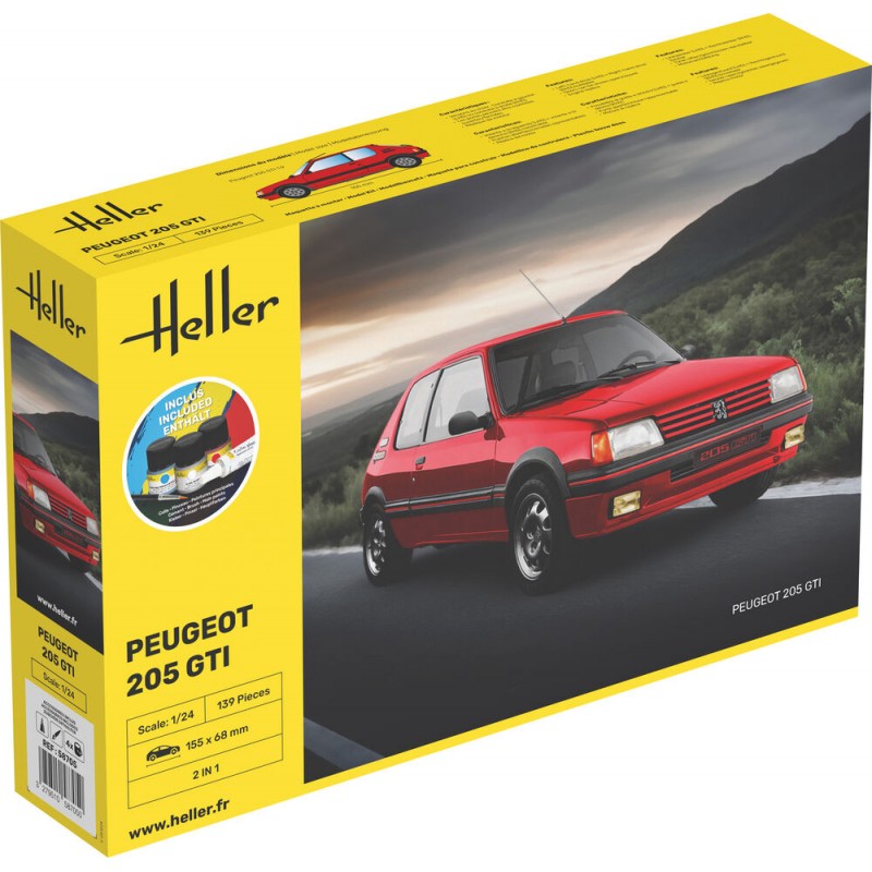 Maquette Voiture Peugeot 205 GTI 1.9 Maquette Heller, EAN 3279510827057