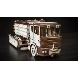 Eco Wood Art maquette de camion en bois, la déneigeuse, Eco Wood Art Puzzles 3d en bois
