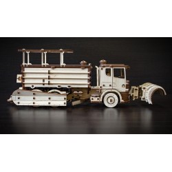 Eco Wood Art maquette de camion en bois, la déneigeuse, Eco Wood Art Puzzles 3d en bois
