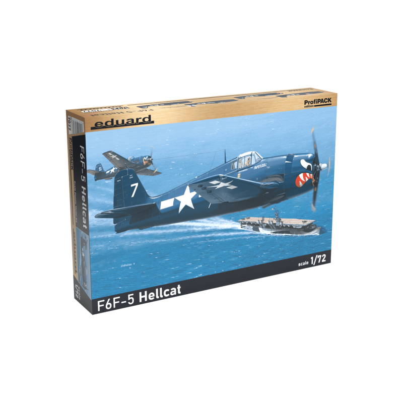 Maquette Avion 1/72 Eduard, F6F-5 Hellcat Profipack, 8591437070770