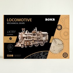 Robotime la Locomotive vue par Robotime, puzzle 3d mécanique Puzzles 3d en bois