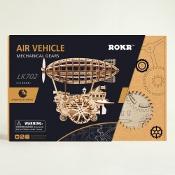 Robotime le dirigeable vue par Robotime, puzzle 3d mécanique. Univers Steampunk