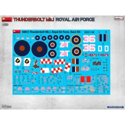 MiniArt 48033, maquette avion 1/48, Thunderbolt Mk.I. Royal Air Force. Basic Kit, 5905049176165