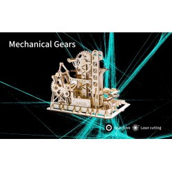 Robotime Circuit de billes, modèle avec tour et ascenseur Puzzles 3d en bois