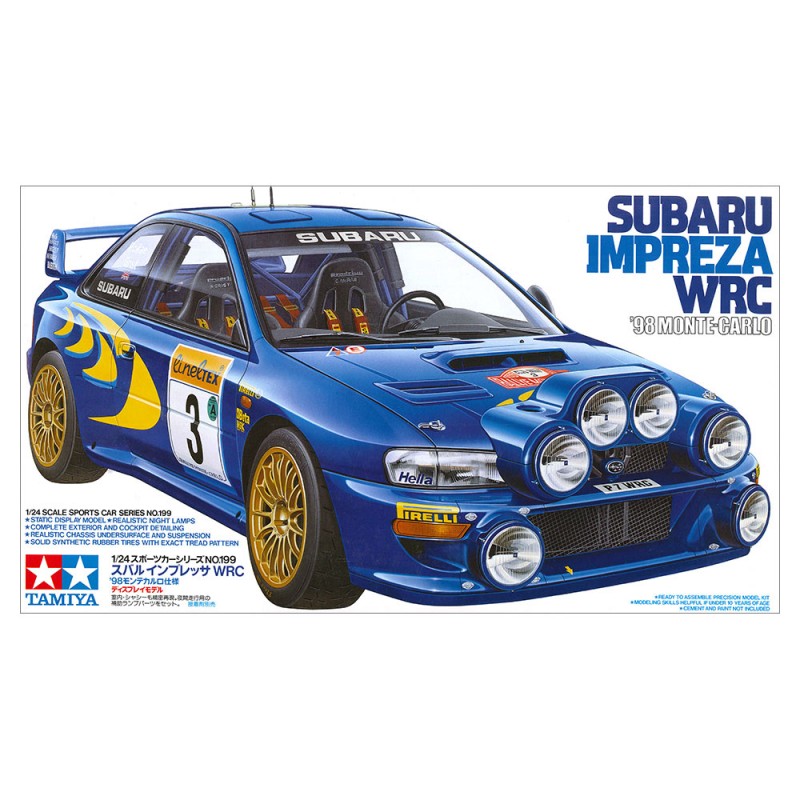Maquette Tamiya Voiture 24199, Maquette Subaru Impreza WRC Monte Carlo 98
