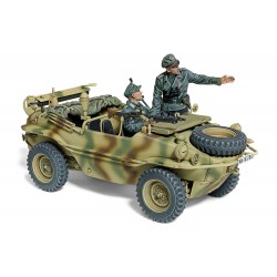 Maquette Tamiya 35393, Schwimmwagen type 166 roues élargies, véhicule léger de la seconde guerre mondiale