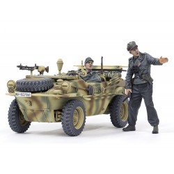 Maquette Tamiya 35393, Schwimmwagen type 166 roues élargies, véhicule léger de la seconde guerre mondiale