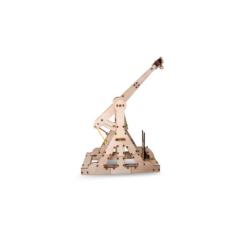 Eco Wood Art Maquette médiévale,Trébuchet en bois, Eco Wood Art Puzzles 3d en bois