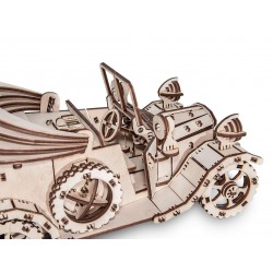 Eco Wood Art Maquette en bois de voiture rétro, Eco Wood Art Puzzles 3d en bois