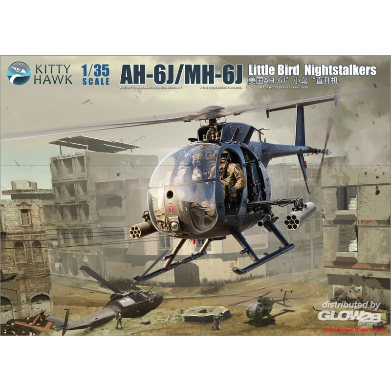 Maquette Hélico 1/35, Maquette AH-6J/MH-6J Little Bird KittyHawk Models, EAN 6978736090159