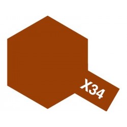 Peinture Acrylique 10 ml Tamiya, ref X34  peinture couleur Marron Métal