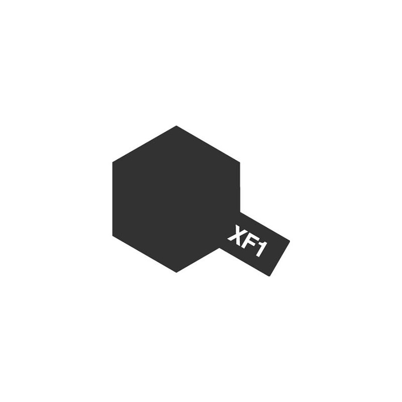 Peinture Acrylique 10 ml Tamiya, ref XF1 Peinture Noire Matte