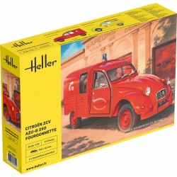Maquette Heller 2CV Fourgon, Citroen 2CV AZU-B 250 Fourgonnette au 1:24 ref 82701, EAN 3279510827019