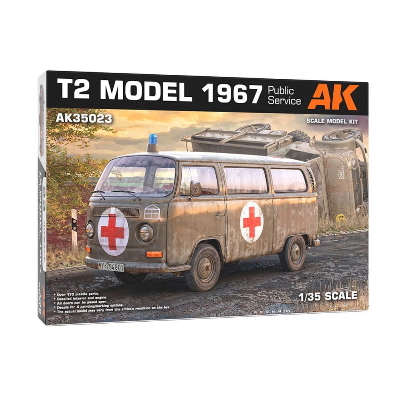Maquette AK interactive, T2 MODEL 1967 Public Service 1/35, ean 8435568343689