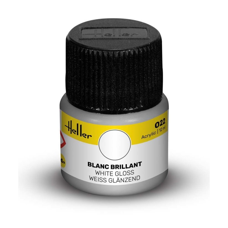Peinture Acrylique Heller, Ref 022  Couleur Blanc Brillant, ean 3279510090222