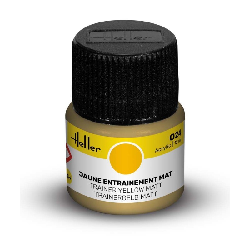 Peinture Acrylique Heller, Ref 024  Couleur jaune entrainement mat, ean 3279510090246